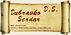 Dubravko Serdar vizit kartica